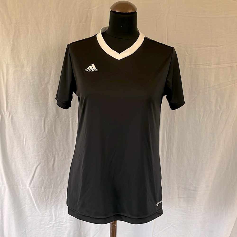 Adidas AEROREADY V-Neck Performance Black T-Shirt Medium